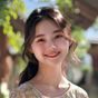 用户晴天小筑头像，年轻女性温柔微笑